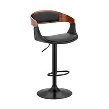 Load image into Gallery viewer, Iron Swivel Low Back Adjustable Height Bar Chair - Black