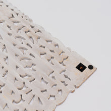 Load image into Gallery viewer, Floral Hand Carved Mandala Square Wall Decor With Spiritual Symbolism - Gold / White