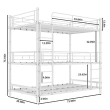 Load image into Gallery viewer, Triple Frame Bed With Built In Ladder
