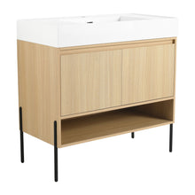 Load image into Gallery viewer, Modern Bathroom Vanity Combo With Single Resin Sink And Storage Cabinet