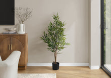 Load image into Gallery viewer, 47" Tall, Artificial Plant, Acacia Tree, Indoor, Faux, Fake, Floor, Greenery, Potted, Silk, Decorative - Green / Black