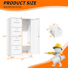 Load image into Gallery viewer, Storage Vertical Filing Cabinet With Lock