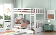 Load image into Gallery viewer, Bunk Bed With Ladders And 2 Storage Drawers