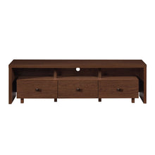 Load image into Gallery viewer, Wood Enclosed Open Storage TV Stand - Brown