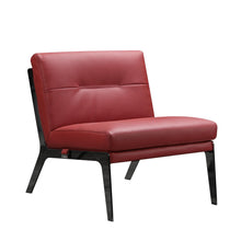 Load image into Gallery viewer, Genuine Leather Slipper Chair - Red And Black