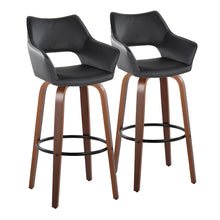 Load image into Gallery viewer, Mustang - Contemporary Fixed Height Barstool With Swivel & Round Footrest (Set of 2)