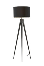 Load image into Gallery viewer, 62" Tripod Floor Lamp With Black Drum Shade - Black