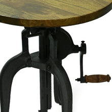 Load image into Gallery viewer, Solid Wood Round End Table - Industrial And Oak