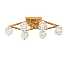Load image into Gallery viewer, 6 Light Crystal Ceiling Light For Dining Room, Modern Ceiling Lamp With Light Fixture For Entryway, Lobby, Kitchen, Bedroom, Living Room, Conference Room, (6*G9 Bulbs Included)