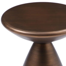 Load image into Gallery viewer, Steel Cinched High Waist Round Pedestal End Table - Bronze
