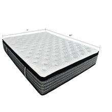 Load image into Gallery viewer, 14" Premium Pocket Coil Hybrid Mattress With Gel Memory Foam, Super Plush - Gray / White - King