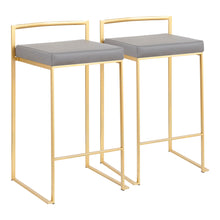Load image into Gallery viewer, Fuji - Contemporary / Glam Design Counter Stool (Set of 2)