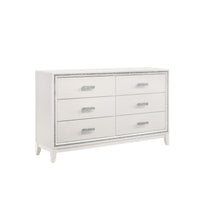Load image into Gallery viewer, Wood Six Drawer Double Dresser - White
