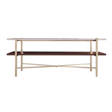 Load image into Gallery viewer, Manufactured Wood Metal Rectangular Coffee Table - Brass