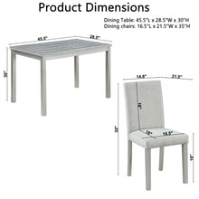 Load image into Gallery viewer, Dining Table Set With Crystal Decoration And Upholstered Chairs