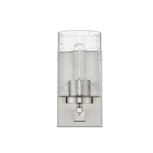 Load image into Gallery viewer, Metal And Textured Glass Wall Sconce - Silver