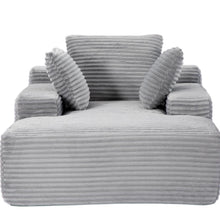 Load image into Gallery viewer, Oversized Chaise Lounge Chair Cozy Cloud Couch With 3 Throw Pillows And Wide Armrest