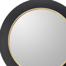 Load image into Gallery viewer, 32" Lighted Round Metal Framed Accent Mirror - Black / Gold
