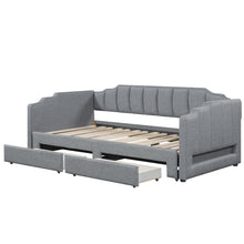 Load image into Gallery viewer, Extendable Daybed With LED Light And 2 Storage Drawers