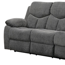 Load image into Gallery viewer, Chenille Reclining Sofa With Black Legs - Gray