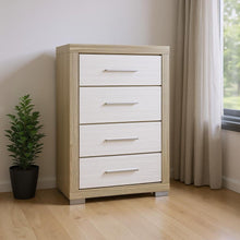 Load image into Gallery viewer, 31" Wood Four Drawer Dresser - Natural And White