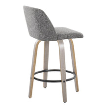 Load image into Gallery viewer, Toriano - Contemporary Fixed Height Counter Stool With Swivel & Round Footrest (Set of 2)