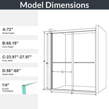 Load image into Gallery viewer, Modern Semi Frameless Double Sliding Shower Door