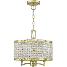 Load image into Gallery viewer, 14" Four Light Dimmable Chandelier With Shades - Gold