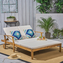 Load image into Gallery viewer, Etherealize - Outdoor Adjustable Double Chaise Lounge With Water Resistant Cushions