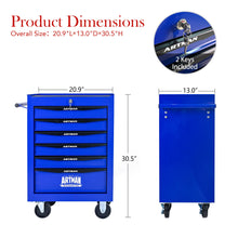 Load image into Gallery viewer, Rolling Metal Tool Chest With Drawers, Steel Storage Cabinet With Ball Bearing Slides