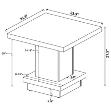 Load image into Gallery viewer, Mbala - Square Pedestal End Table - Cappuccino
