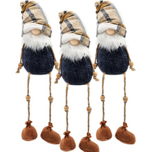 Load image into Gallery viewer, 3 Pieces Fall Thanksgiving Gnomes Decorations, Harvest Festival Table Home Ornaments For Holiday Party Gifts - Blue / Brown