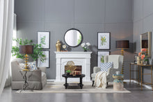 Load image into Gallery viewer, Round Hand Carved Rose Antique Mirror Frame, Wall Mirror For Live Space