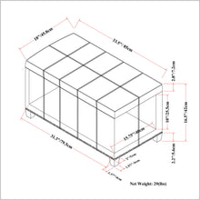 Load image into Gallery viewer, Amelia - Transitional Storage Ottoman Bench