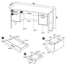 Load image into Gallery viewer, Azura - 4 Drawer Office Desk - Oak