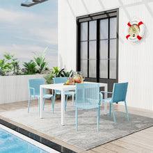 Load image into Gallery viewer, 4 Modern Stackable Armchair Matched With Long Table