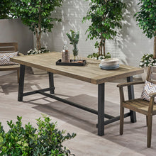 Load image into Gallery viewer, Outdoor Dining Table - Gray / Rustic Metal