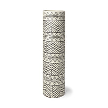 Load image into Gallery viewer, Geometric Cylinder Vase - Cream / Charcoal