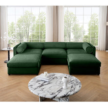 Load image into Gallery viewer, Contemporary Elegant Sofa With Storage And Ottoman