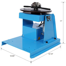 Load image into Gallery viewer, Portable Rotary Welding Positioner With 3 Jaw Lathe Chuck, 0 - 90° Turntable - Blue