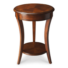 Load image into Gallery viewer, Wood And Wood Round End Table With Shelf - Brown