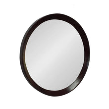Load image into Gallery viewer, 20" Round Framed Accent Mirror - Dark Brown