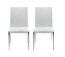 Load image into Gallery viewer, Faux Leather Dining Side Chairs Without Arms (Set of 2) - White