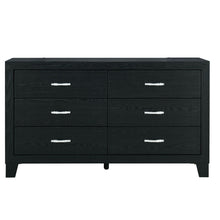 Load image into Gallery viewer, 58" Wood Six Drawer Double Dresser - Black