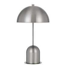 Load image into Gallery viewer, Metal Desk Table Lamp With Nickel Dome Shade - Nickel