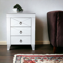 Load image into Gallery viewer, End Table With Three Drawers - Silver