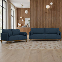 Load image into Gallery viewer, Sofa Wide With Attached Legs - Blue