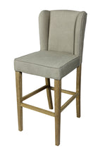 Load image into Gallery viewer, Solid Wood Bar Height Bar Chair - Gray / Brown