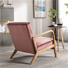 Load image into Gallery viewer, Classic Mid-Century Modern Accent Chairs, Open Framed Armchair With Cushioning