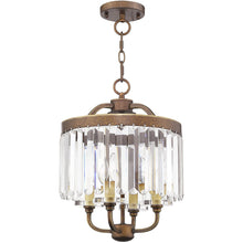 Load image into Gallery viewer, 18'' Four Light Dimmable Chandelier With Shades - Bronze
